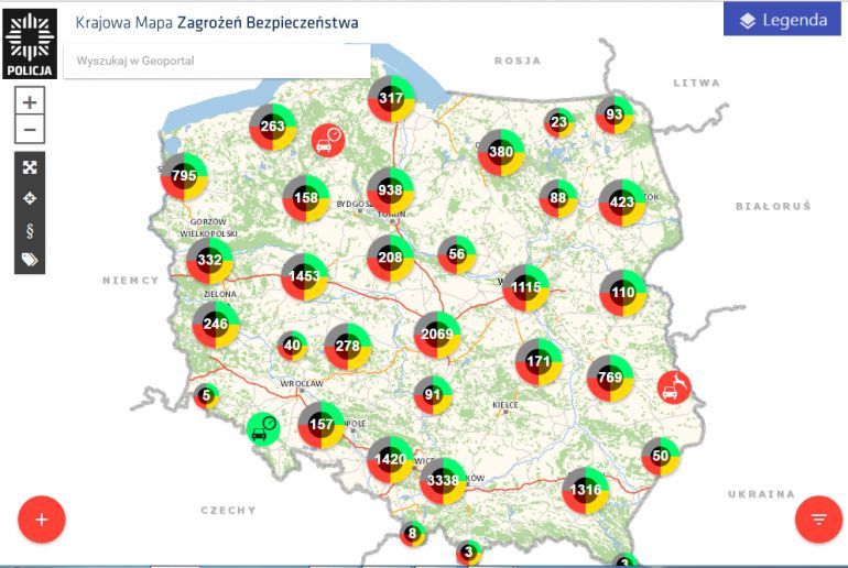 Ilustracja do informacji: Bezpieczniej z Krajową Mapą Zagrożeń 